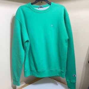 Champion Crewneck Green Sweatshirt Medium